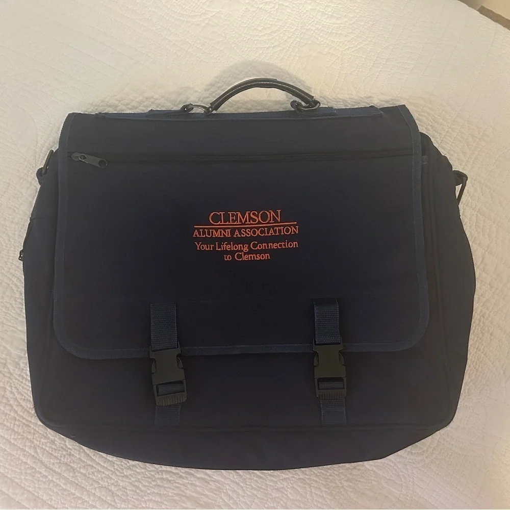 Navy Messenger Bag clemson university